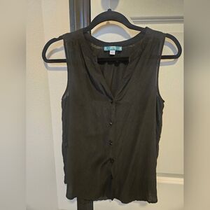 silk black button down shirt Pim + Larkin